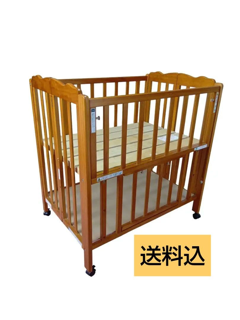大和屋 yamtoya パタン ミニベビーベッド キャスター付き 折り畳み
