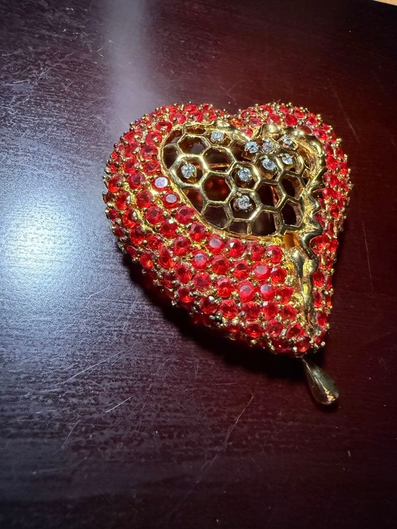 レア　DALI JOIES ダリミュージアムレプリカ　ハート型ブローチ B458 DALI JOIES サルバドール ダリ ブローチ ザクロ ハート ライン